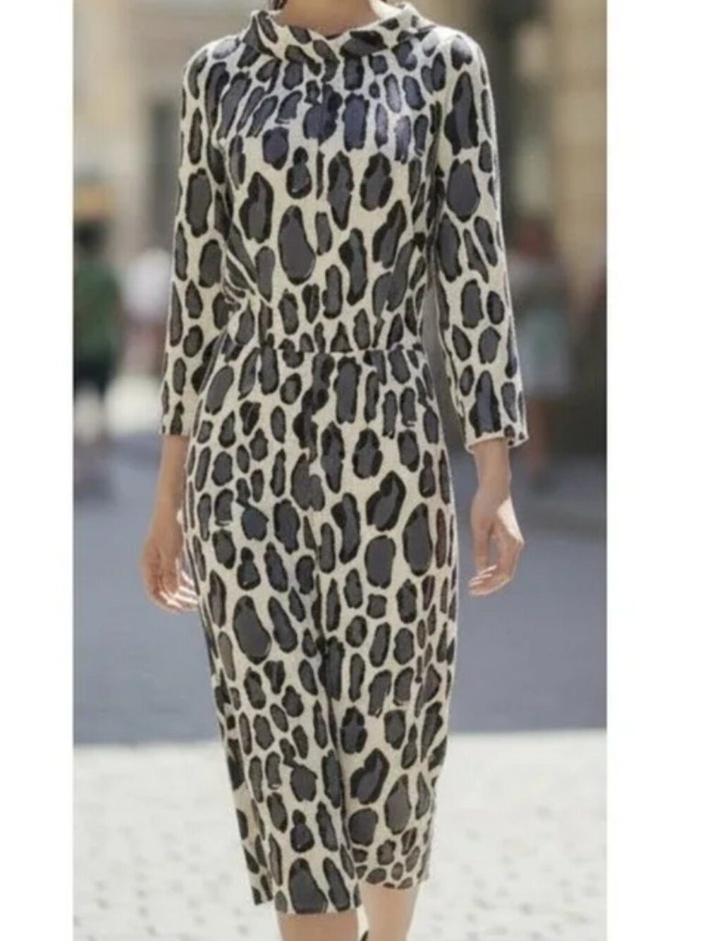Boden Marisa Ottoman Sheath Dress Leopard 2R